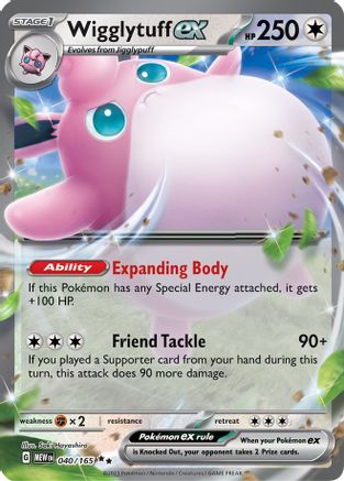 POKEMON TCG - Wigglytuff ex 040/165 SV Scarlet & Violet 151 - Double Rare