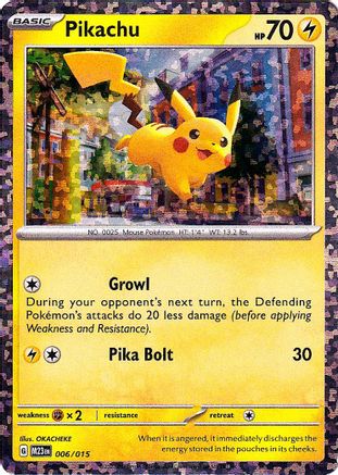 POKEMON TCG - Pikachu 006/015 McDonalds Promos 2023 - Promo