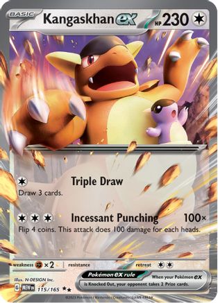 POKEMON TCG - Kangaskhan ex 115/165 SV Scarlet & Violet 151 - Double Rare