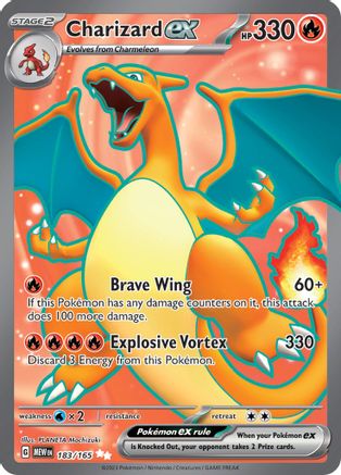 POKEMON TCG - Charizard ex 183/165 SV Scarlet & Violet 151 - Ultra Rare