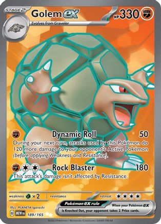 POKEMON TCG - Golem ex 189/165 SV Scarlet & Violet 151 - Ultra Rare