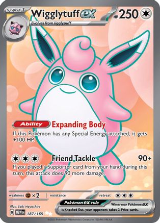 POKEMON TCG - Wigglytuff ex 187/165 SV Scarlet & Violet 151 - Ultra Rare
