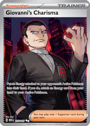 POKEMON TCG - Giovanni's Charisma 197/165 SV Scarlet & Violet 151 - Ultra Rare