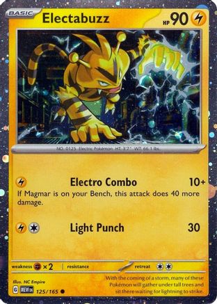 POKEMON TCG - Electabuzz 125/165 Miscellaneous Cards & Products - Promo
