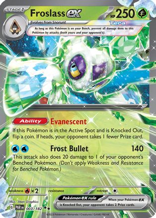 POKEMON TCG - Froslass ex 003/182 SV04 Paradox Rift - Double Rare