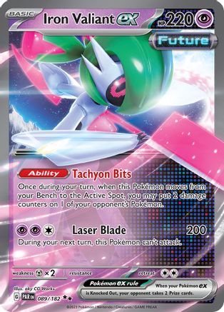 POKEMON TCG - Iron Valiant ex 089/182 SV04 Paradox Rift - Double Rare