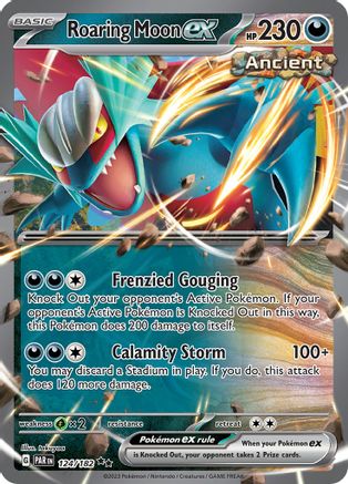POKEMON TCG - Roaring Moon ex 124/182 SV04 Paradox Rift - Double Rare