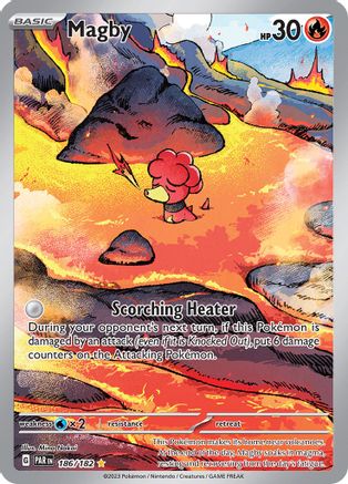 POKEMON TCG - Magby 186/182 SV04 Paradox Rift - Illustration Rare