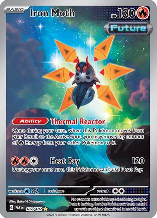 POKEMON TCG - Iron Moth 187/182 SV04 Paradox Rift - Illustration Rare
