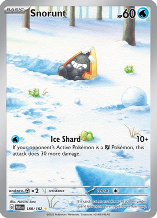 POKEMON TCG - Snorunt 188/182 SV04 Paradox Rift - Illustration Rare