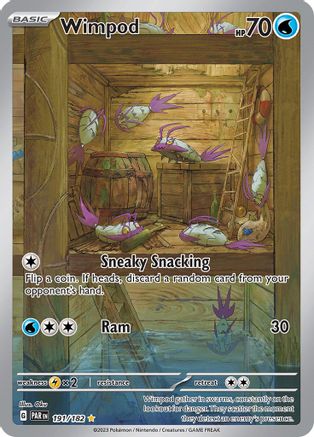 POKEMON TCG - Wimpod 191/182 SV04 Paradox Rift - Illustration Rare