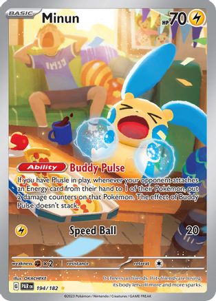 POKEMON TCG - Minun 194/182 SV04 Paradox Rift - Illustration Rare
