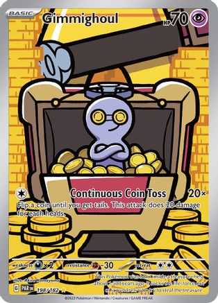 POKEMON TCG - Gimmighoul 198/182 SV04 Paradox Rift - Illustration Rare
