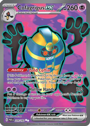 POKEMON TCG - Cofagrigus ex 224/182 SV04 Paradox Rift - Ultra Rare
