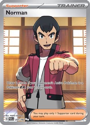 POKEMON TCG - Norman 237/182 SV04 Paradox Rift - Ultra Rare