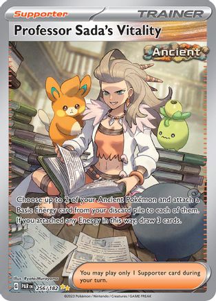 POKEMON TCG - Professor Sada's Vitality 256/182 SV04 Paradox Rift - Special Illustration Rare