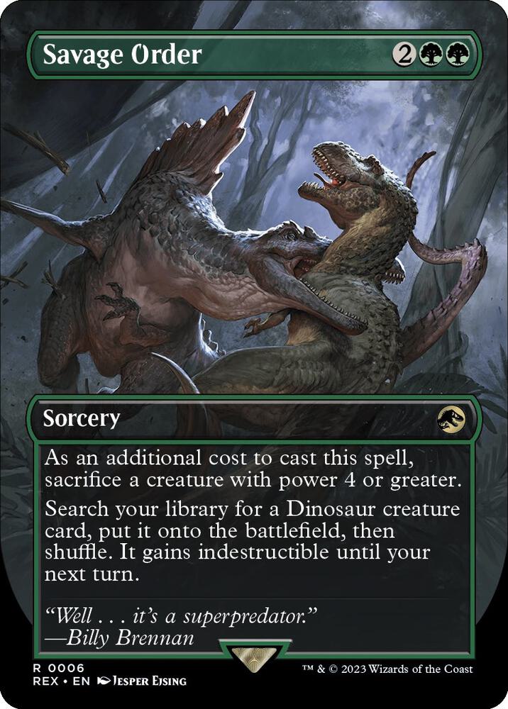 MAGIC THE GATHERING - SAVAGE ORDER - JURASSIC WORLD COLLECTION - BORDERLESS