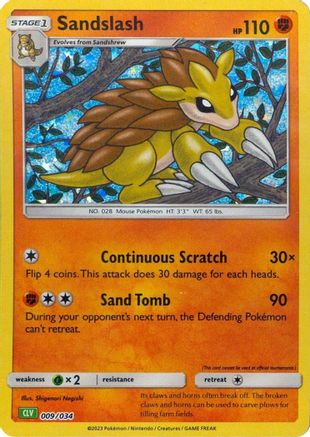 POKEMON TCG - Sandslash 009/034 Trading Card Game Classic - Classic Collection