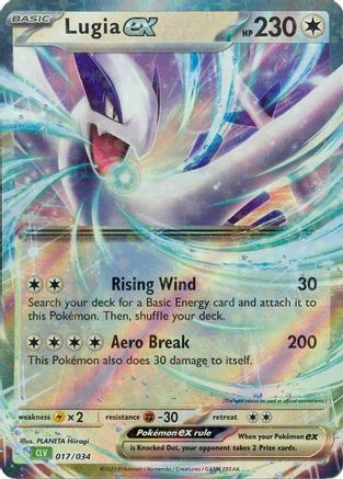 POKEMON TCG - Lugia ex 017/034 Trading Card Game Classic - Classic Collection