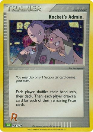 POKEMON TCG - Rocket's Admin. (CLV) 026/034 Trading Card Game Classic - Classic Collection