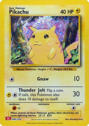 POKEMON TCG - Pikachu 008/034 Trading Card Game Classic - Classic Collection