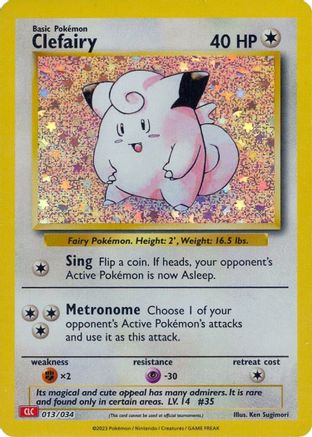POKEMON TCG - Clefairy 013/034 Trading Card Game Classic - Classic Collection