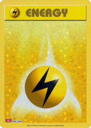 POKEMON TCG - Basic Lightning Energy 034/034 Trading Card Game Classic - Classic Collection