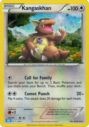 POKEMON TCG - Kangaskhan 017/034 Trading Card Game Classic - Classic Collection