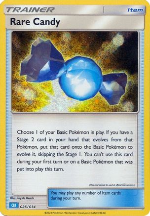 POKEMON TCG - Rare Candy (CLB) 026/034 Trading Card Game Classic - Classic Collection