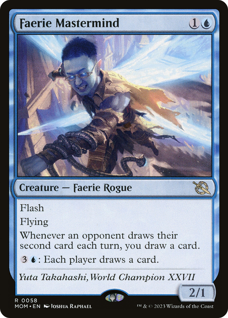 MAGIC: THE GATHERING - Faerie Mastermind (MOM-058) - March of the Machine