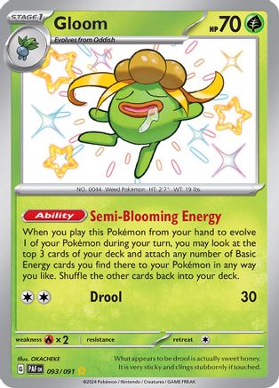POKEMON TCG - Gloom 093/091 SV Paldean Fates - Shiny Rare