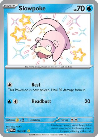 POKEMON TCG - Slowpoke 116/091 SV Paldean Fates - Shiny Rare