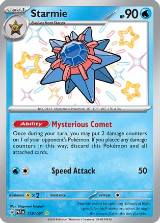 POKEMON TCG - Starmie 119/091 SV Paldean Fates - Shiny Rare