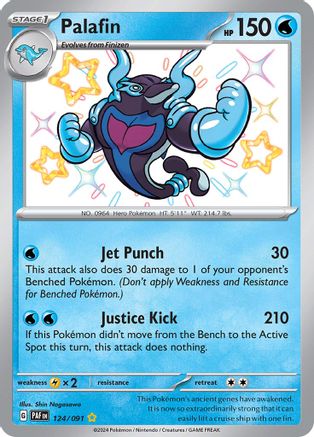 POKEMON TCG - Palafin 124/091 SV Paldean Fates - Shiny Rare