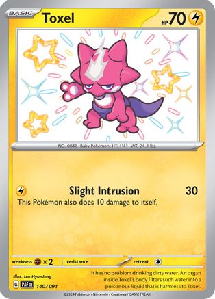 POKEMON TCG - Toxel 140/091 SV Paldean Fates - Shiny Rare
