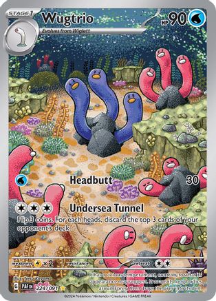 POKEMON TCG - Wugtrio 224/091 SV Paldean Fates - Illustration Rare