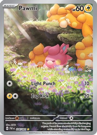 POKEMON TCG - Pawmi 226/091 SV Paldean Fates - Illustration Rare