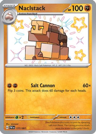 POKEMON TCG - Naclstack 177/091 SV Paldean Fates - Shiny Rare