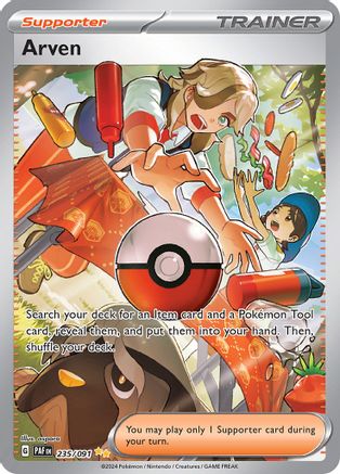 POKEMON TCG - Arven 235/091 SV Paldean Fates - Special Illustration Rare
