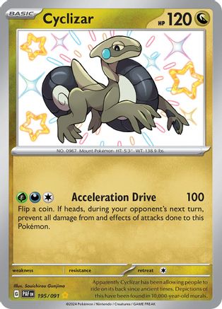 POKEMON TCG - Cyclizar 195/091 SV Paldean Fates - Shiny Rare