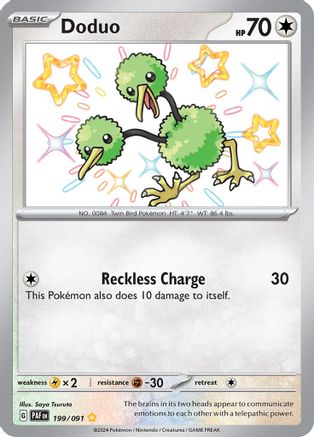 POKEMON TCG - Doduo 199/091 SV Paldean Fates - Shiny Rare