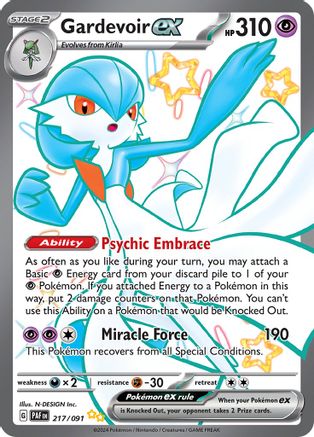 POKEMON TCG - Gardevoir ex 217/091 SV Paldean Fates - Shiny Ultra Rare