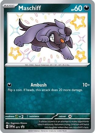 POKEMON TCG - Maschiff 071 SV Scarlet & Violet Promo Cards - Promo