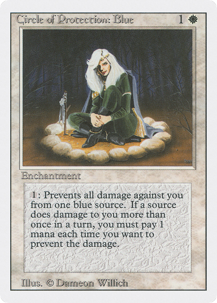 MAGIC: THE GATHERING - Circle of Protection: Blue (3ED-010) - Revised Edition