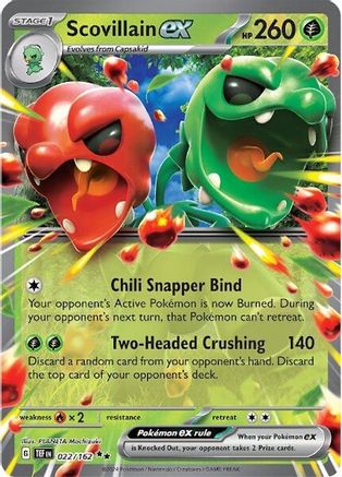 POKEMON TCG - Scovillain ex 022/162 SV05 Temporal Forces - Double Rare