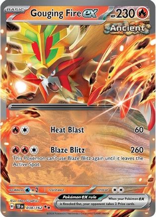 POKEMON TCG - Gouging Fire ex 038/162 SV05 Temporal Forces - Double Rare