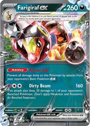 POKEMON TCG - Farigiraf ex 108/162 SV05 Temporal Forces - Double Rare