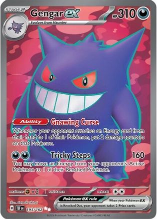 POKEMON TCG - Gengar ex 193/162 SV05 Temporal Forces - Ultra Rare