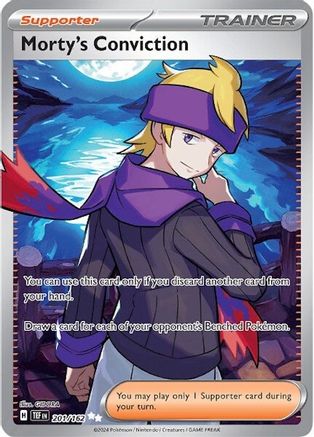 POKEMON TCG - Morty's Conviction 201/162 SV05 Temporal Forces - Ultra Rare