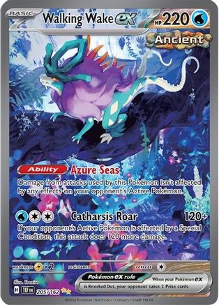 POKEMON TCG - Walking Wake ex 205/162 SV05 Temporal Forces - Special Illustration Rare